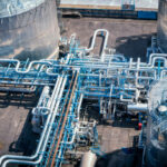 Industrial storage tanks in the Refinery